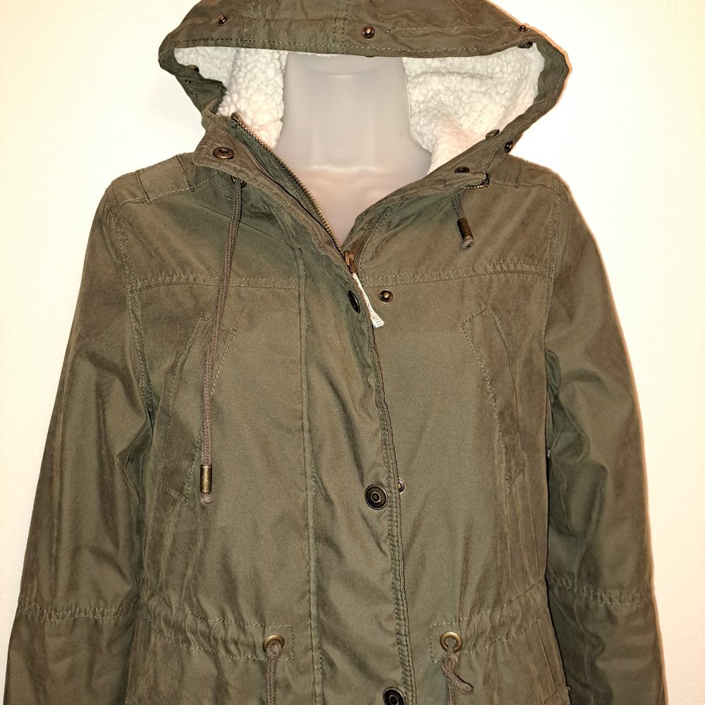 Women's XSmall Prince&Fox (Aeropostale) Parka Army Green Jacket - Picture 3 of 13